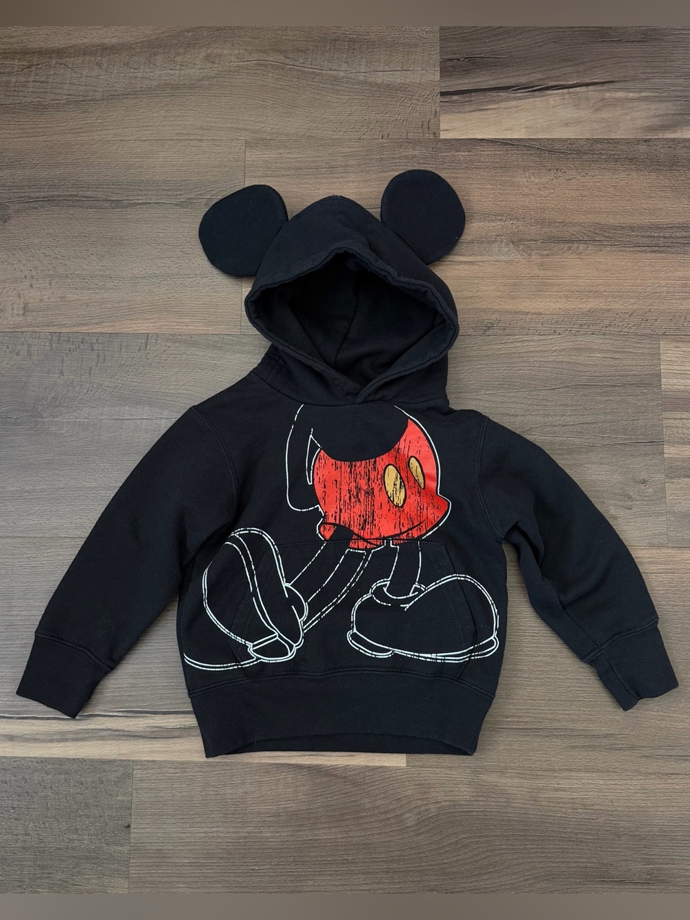 Disney Parks Youth Mickey Mouse Hoodie with Ears - Black - Size XXS 2/3
